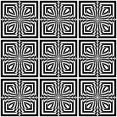 Photo sur Plexiglas Psychédélique Motif op art géométrique sans soudure.
