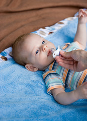 baby with pacifier