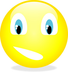 Fototapeta premium Vector smiley yellow emoticon.