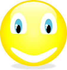 Vector smiley yellow emoticon.