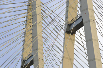 Metal construction - cable-stayed bridge