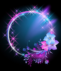 Obraz premium Flowers and stars