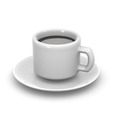 3d White coffee cup