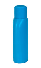 Blue toilletries bottle