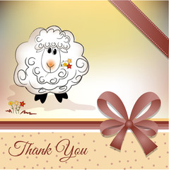 Naklejka premium thank you greeting card
