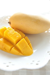 Cut fruit, tropical mango