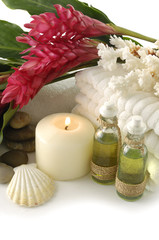 spa still life and wellness-tropical background