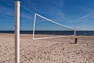 Beachvolleyballnetz am Strand