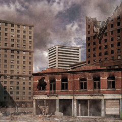 Urban Destruction, illustration of the aftermath of a disaster