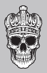 Custom Skull King Crown Vector
