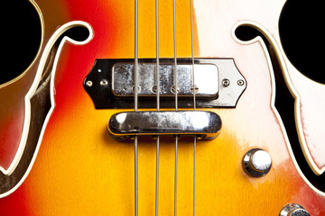 stylish vintage bass guitar