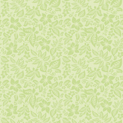 Seamless floral green background.