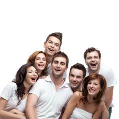 Obraz premium group beautiful friends having fun