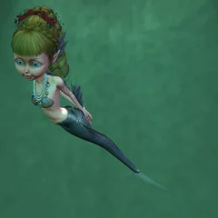 Abwaschbare Fototapete Meerjungfrau Meerjungfrau