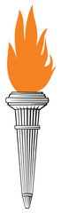 torch with flames