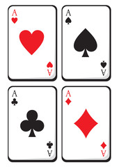 four aces. vector illustration