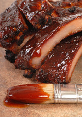 Delicious BBQ ribs with tangy sauce
