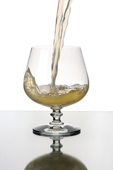 Glass goblet, isolated.