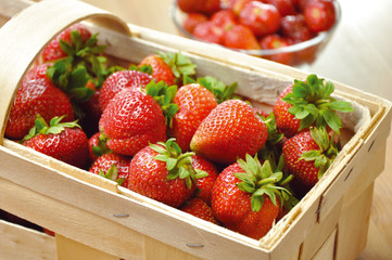 Strawberries in basket