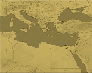 mappa seppia