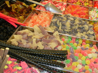 bancarella di caramelle