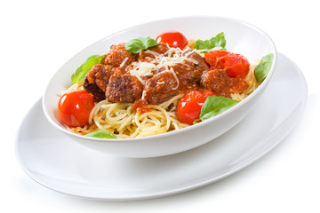 pasta with meatballs