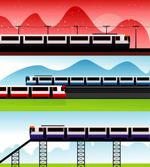 rainway metro vector illustration