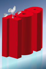 Top Fähnchen im Wind