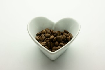 コーヒー豆　ハート
