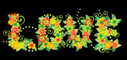 love card from flowers