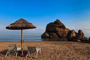sun bed on the beach