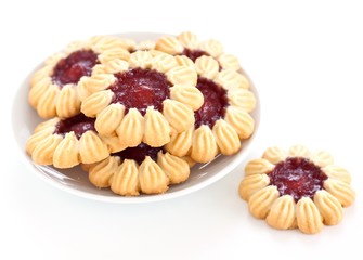 Cookies filled with jam