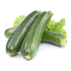 zucchini courgette decorated with green leaf lettuce
