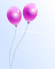 zwei glückliche Luftballons schweben frei © Gabriele Abu-Dayeh
