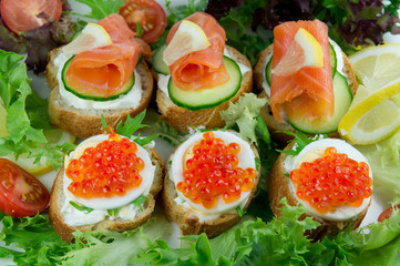 caviar sandwiches