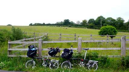 Folding bike with luggage