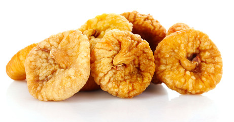dried figs isolated on white background