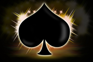 Pik Symbol Poker - obrazy, fototapety, plakaty