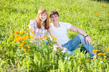 Couple on the grass