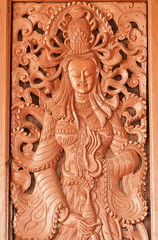 Woodcut of Goddess of Mercy