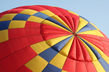 Fototapeta premium Inflating hot air balloon