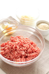 Ingredient for cooking hamburger steak