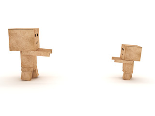 Cardboard family meet