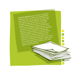 page layout design - incl. stack of paper icon (contains transpa