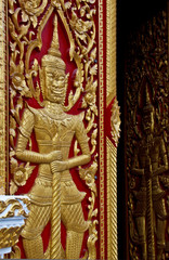 Thai temple door to the main pavillion