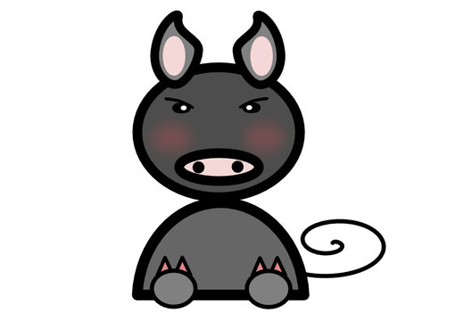 黒豚のイラスト