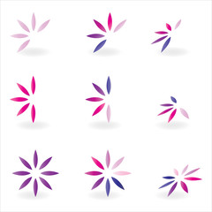 logo elements pink flower