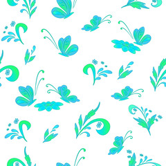 Abstract floral background, contours