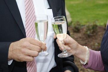 Sekt Anstoß closeup