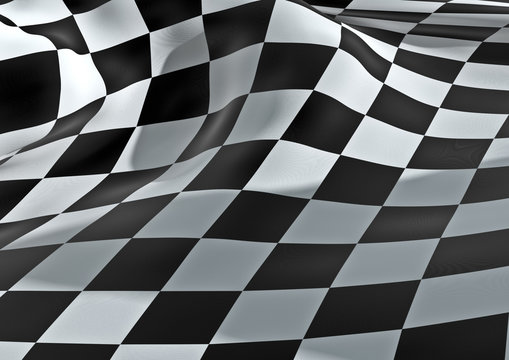 3D checkered flag